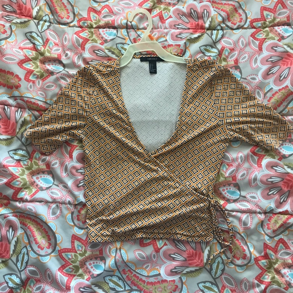 Yellow crop top